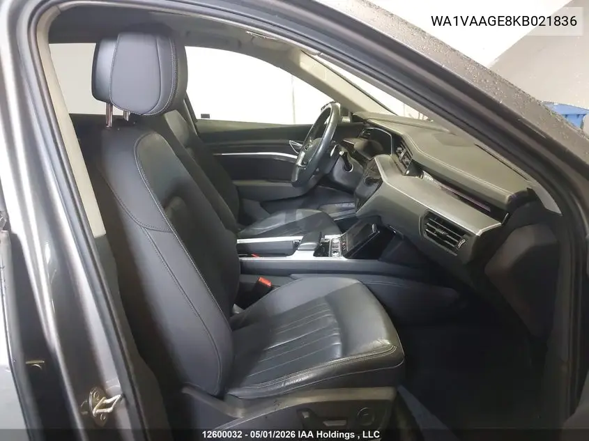 2019 Audi E-Tron Prestige VIN: WA1VAAGE8KB021836 Lot: 12600032