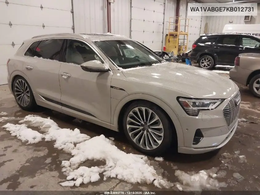 WA1VABGE7KB012731 2019 Audi E-Tron Premium Plus