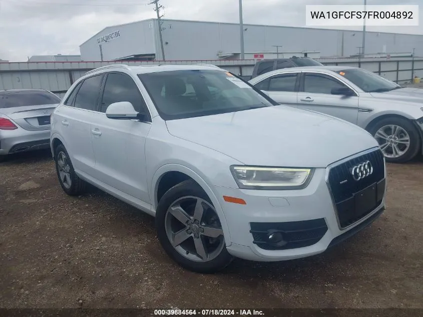 2015 Audi Q3 2.0T Premium Plus VIN: WA1GFCFS7FR004892 Lot: 39884564