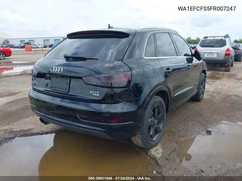 2015 Audi Q3 2.0T Premium Plus VIN: WA1EFCFS5FR007247 Lot: 39931946