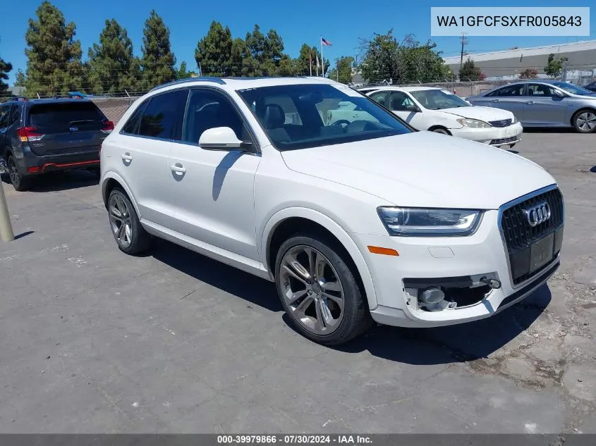 2015 Audi Q3 Prestige VIN: WA1GFCFSXFR005843 Lot: 39979866