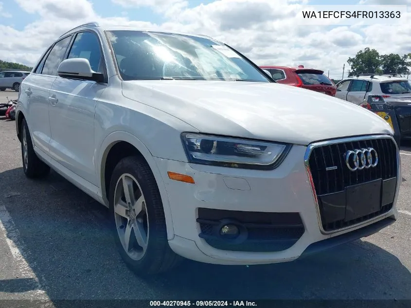 2015 Audi Q3 2.0T Premium Plus VIN: WA1EFCFS4FR013363 Lot: 40270945