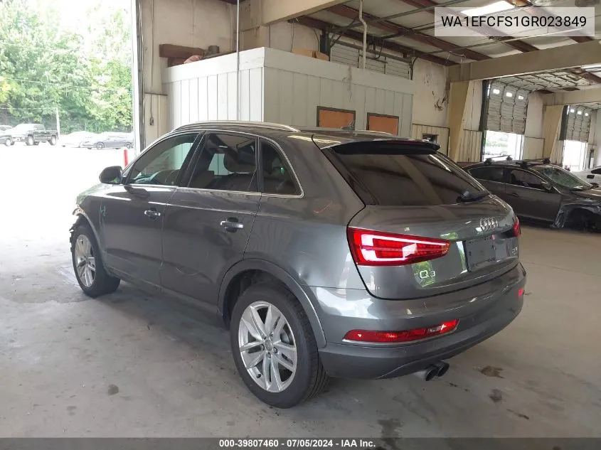 WA1EFCFS1GR023849 2016 Audi Q3 2.0T Premium Plus