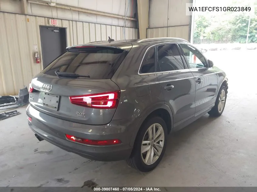 2016 Audi Q3 2.0T Premium Plus VIN: WA1EFCFS1GR023849 Lot: 39807460