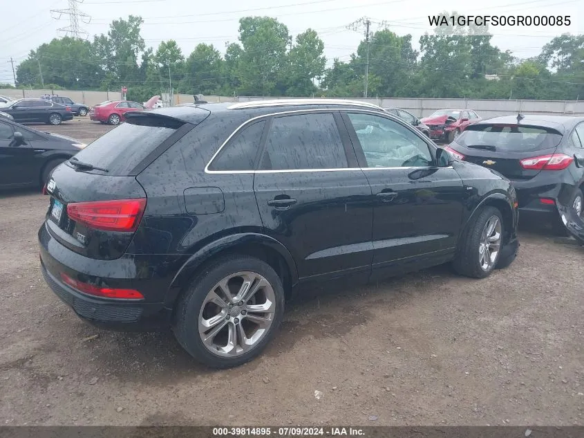 WA1GFCFS0GR000085 2016 Audi Q3 2.0T Premium Plus