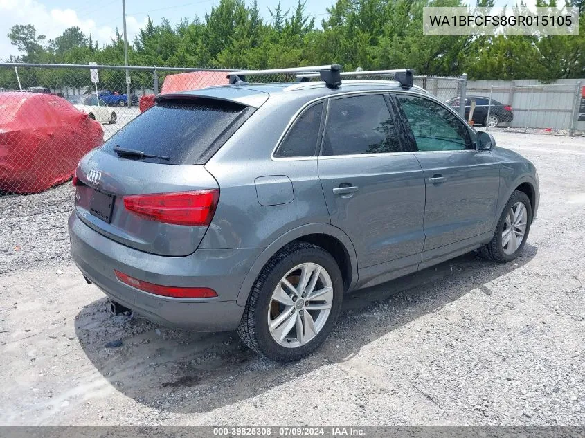 2016 Audi Q3 2.0T Premium Plus VIN: WA1BFCFS8GR015105 Lot: 39825308