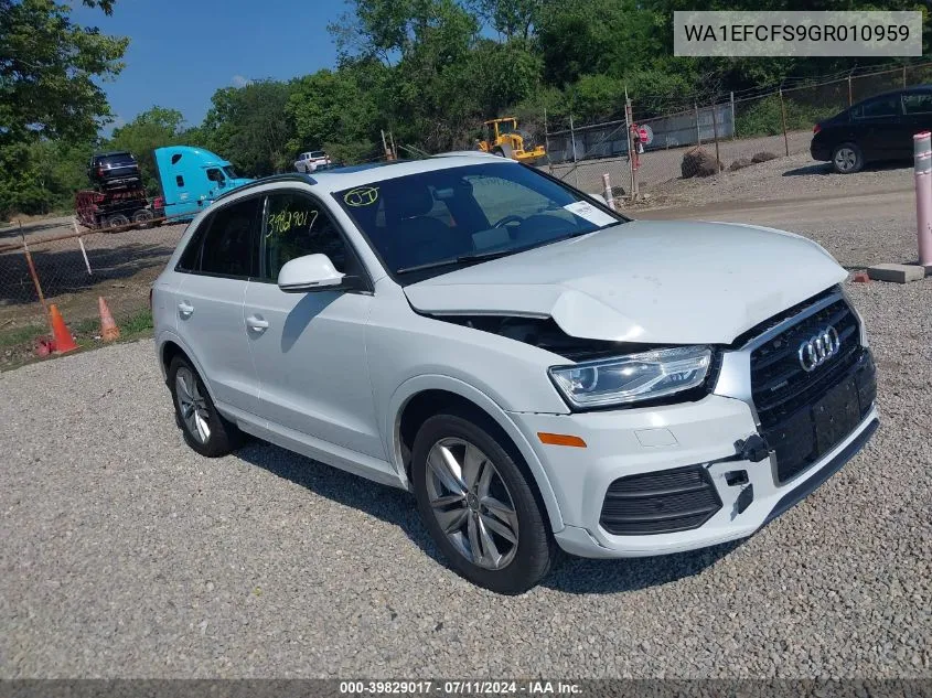 2016 Audi Q3 2.0T Premium Plus VIN: WA1EFCFS9GR010959 Lot: 39829017