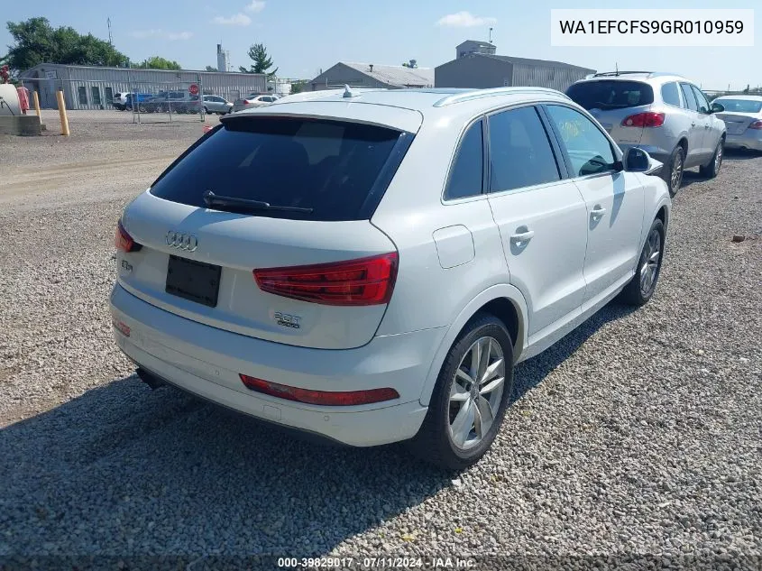 2016 Audi Q3 2.0T Premium Plus VIN: WA1EFCFS9GR010959 Lot: 39829017