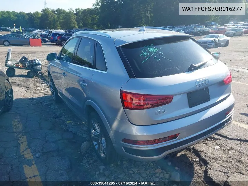 2016 Audi Q3 2.0T Premium Plus VIN: WA1FFCFS7GR016277 Lot: 39841285