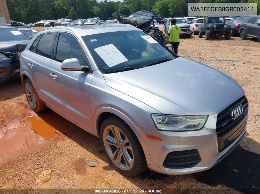 2016 Audi Q3 2.0T Premium Plus VIN: WA1EFCFS8GR005414 Lot: 39845828