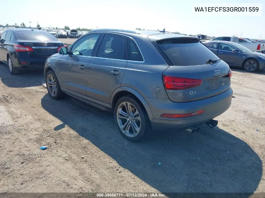 WA1EFCFS3GR001559 2016 Audi Q3 2.0T Premium Plus