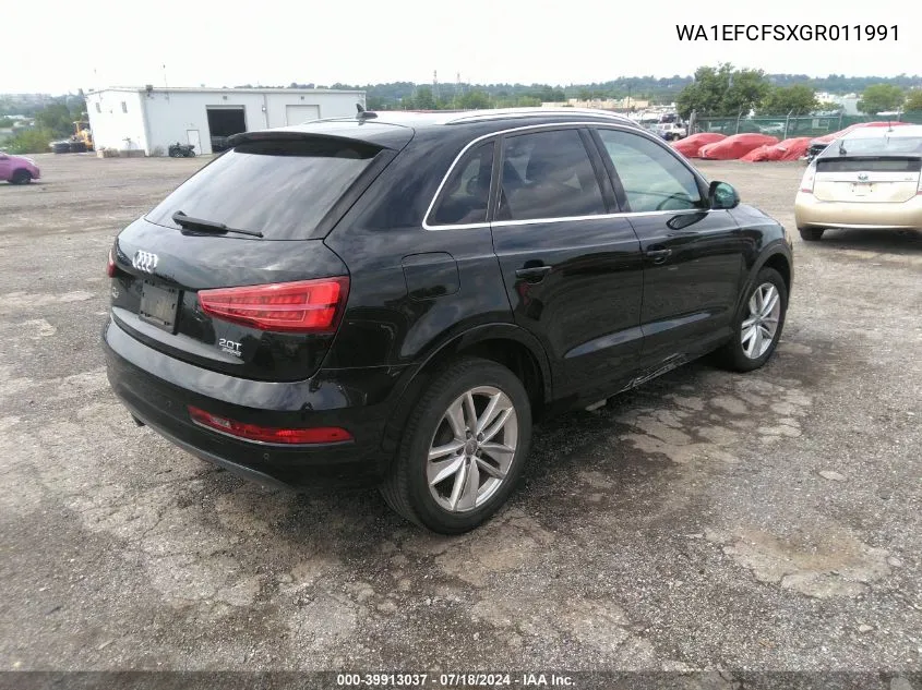 2016 Audi Q3 2.0T Premium Plus VIN: WA1EFCFSXGR011991 Lot: 39913037