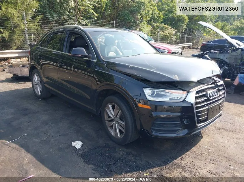 WA1EFCFS2GR012360 2016 Audi Q3 2.0T Premium Plus