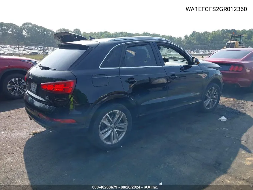 WA1EFCFS2GR012360 2016 Audi Q3 2.0T Premium Plus