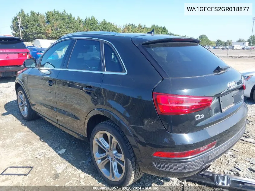 2016 Audi Q3 2.0T Premium Plus VIN: WA1GFCFS2GR018877 Lot: 40270957