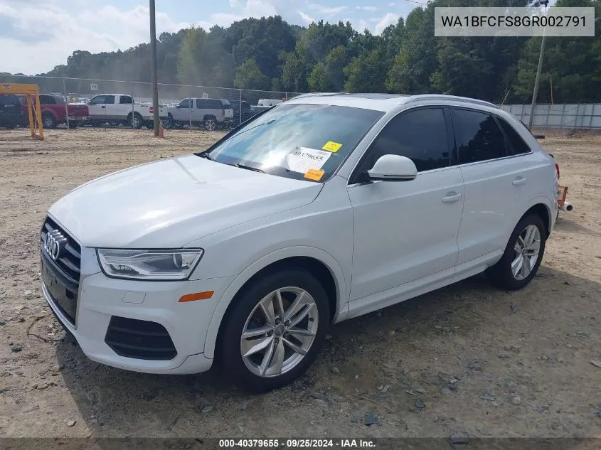 WA1BFCFS8GR002791 2016 Audi Q3 2.0T Premium Plus