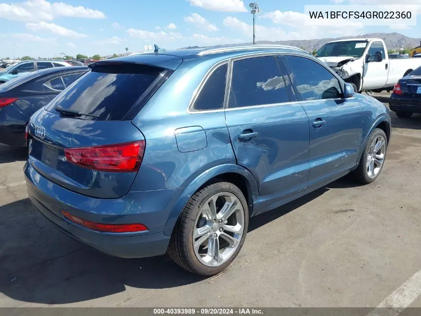 WA1BFCFS4GR022360 2016 Audi Q3 2.0T Premium Plus