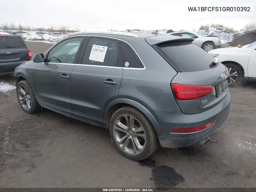 WA1BFCFS1GR010392 2016 Audi Q3 2.0T Premium Plus