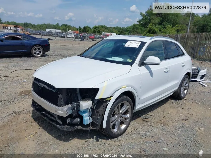 2017 Audi Q3 2.0T Premium VIN: WA1JCCFS3HR002879 Lot: 39814763