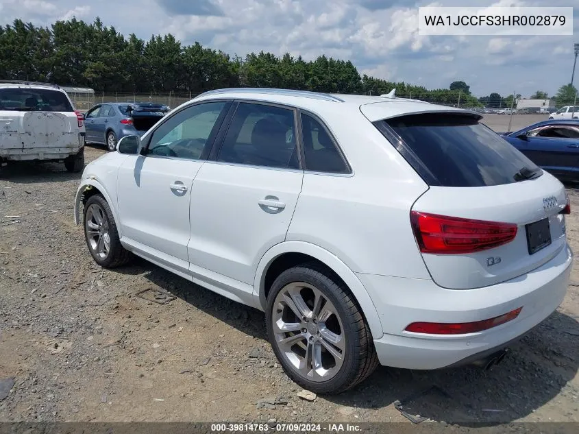 2017 Audi Q3 2.0T Premium VIN: WA1JCCFS3HR002879 Lot: 39814763