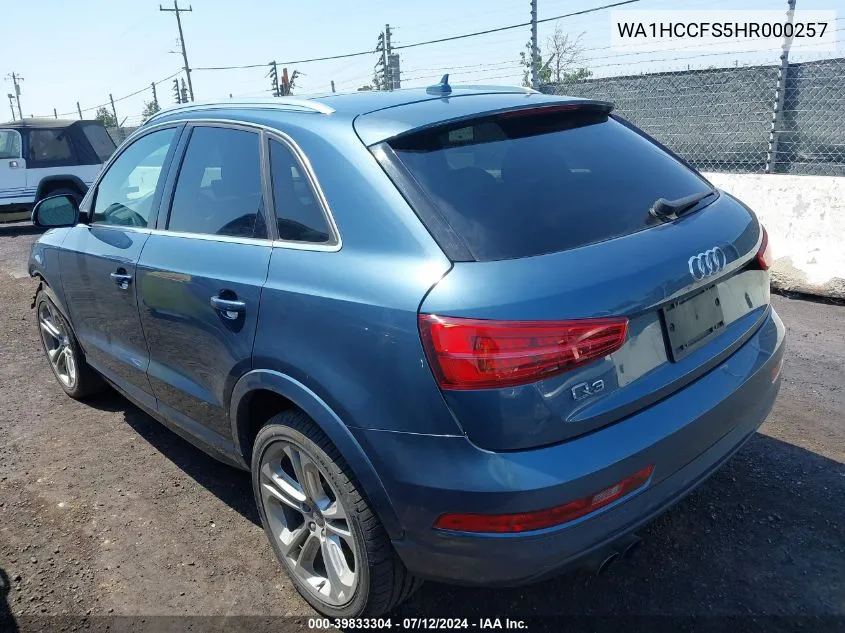 WA1HCCFS5HR000257 2017 Audi Q3 2.0T Premium