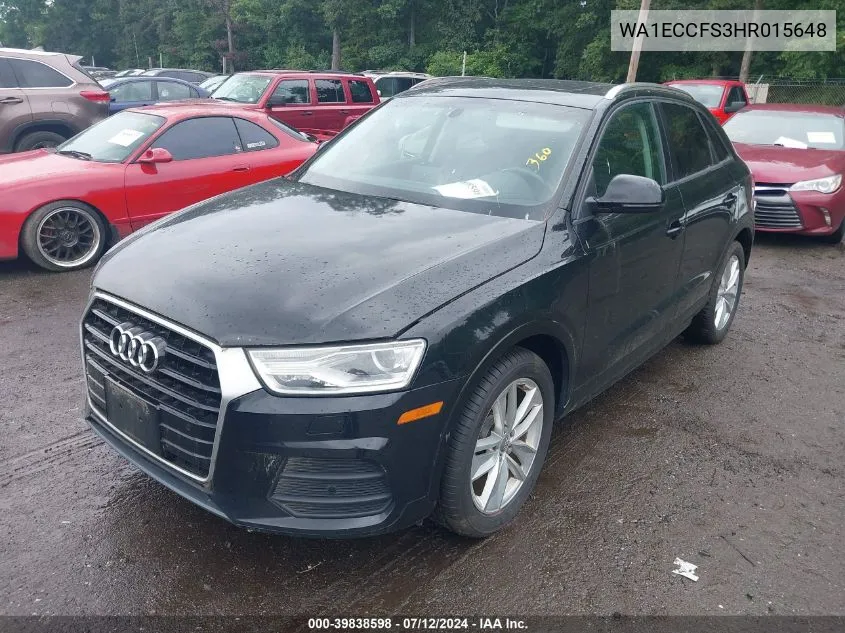 2017 Audi Q3 2.0T Premium VIN: WA1ECCFS3HR015648 Lot: 39838598