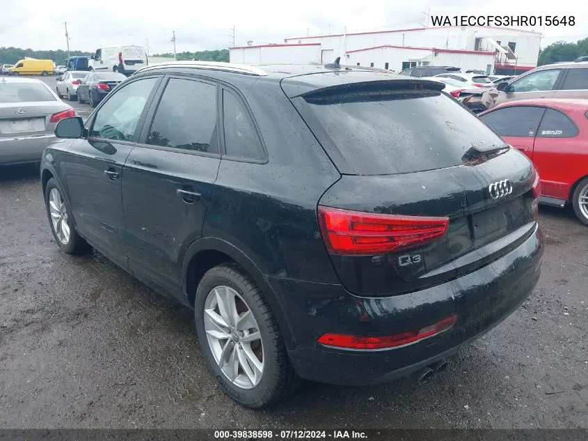 WA1ECCFS3HR015648 2017 Audi Q3 2.0T Premium