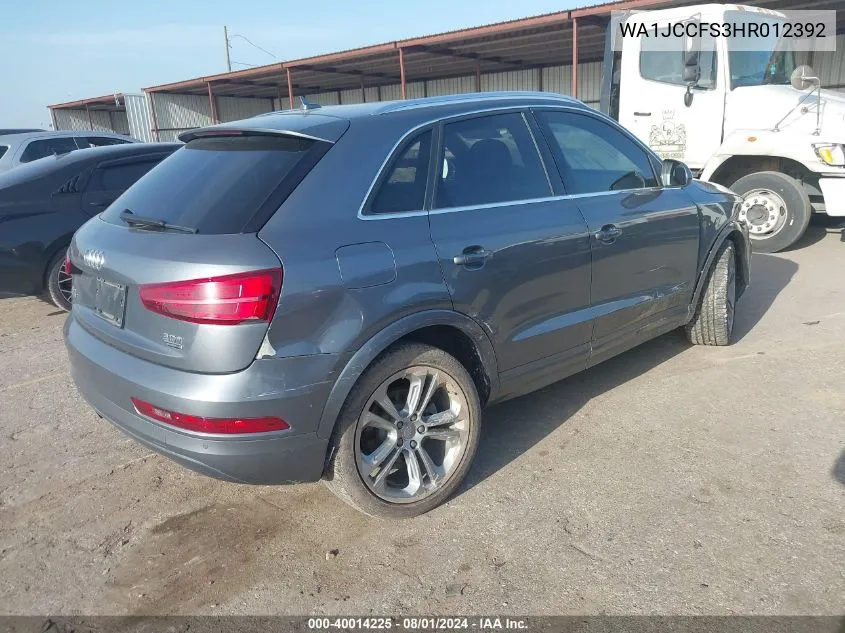 WA1JCCFS3HR012392 2017 Audi Q3 2.0T Premium