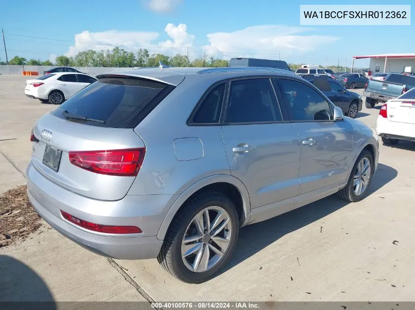 WA1BCCFSXHR012362 2017 Audi Q3 2.0T Premium