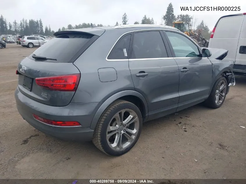 WA1JCCFS1HR000225 2017 Audi Q3 2.0T Premium