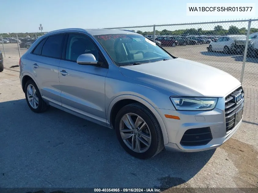 2017 Audi Q3 2.0T Premium VIN: WA1BCCFS5HR015377 Lot: 40354965