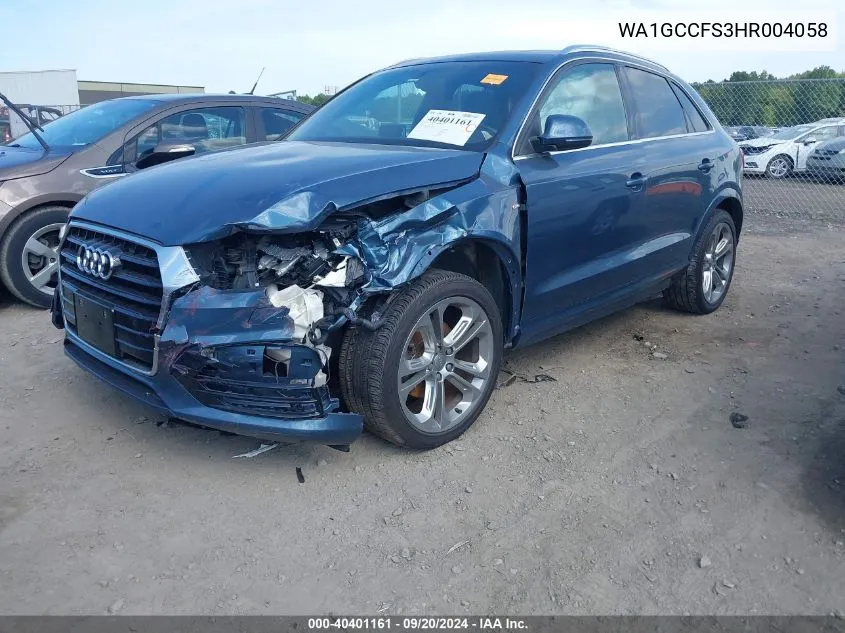 WA1GCCFS3HR004058 2017 Audi Q3 2.0T Premium