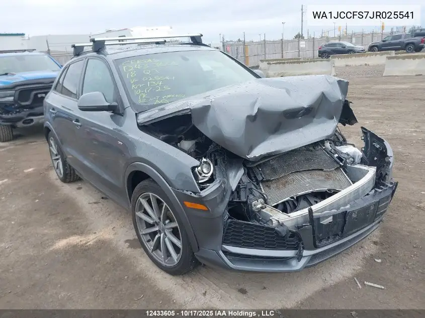 WA1JCCFS7JR025541 2018 Audi Q3 Premium Plus