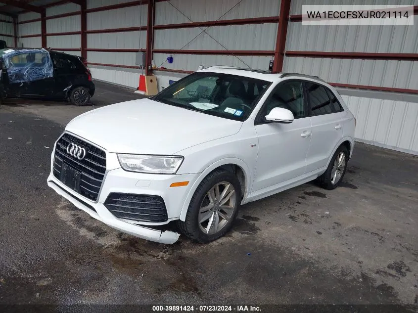 WA1ECCFSXJR021114 2018 Audi Q3 2.0T Premium/2.0T Sport Premium