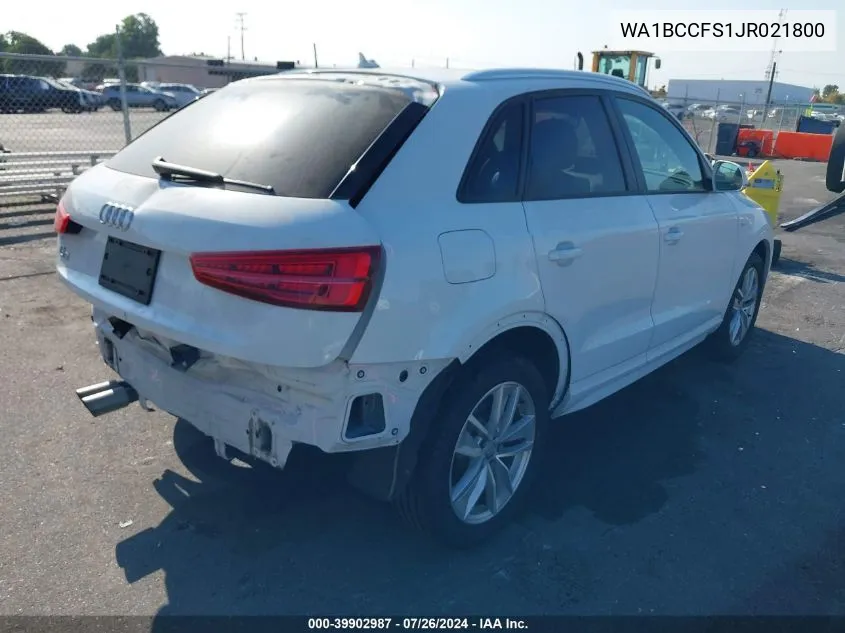 WA1BCCFS1JR021800 2018 Audi Q3 2.0T Premium/2.0T Sport Premium