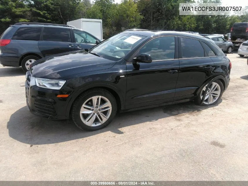 2018 Audi Q3 2.0T Premium/2.0T Sport Premium VIN: WA1ECCFS3JR007507 Lot: 39980656