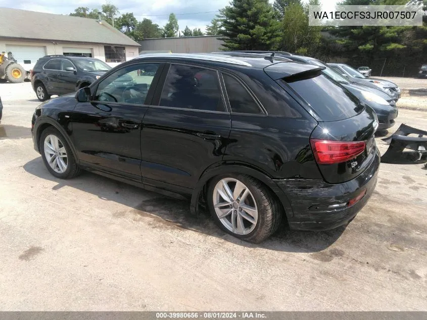 2018 Audi Q3 2.0T Premium/2.0T Sport Premium VIN: WA1ECCFS3JR007507 Lot: 39980656