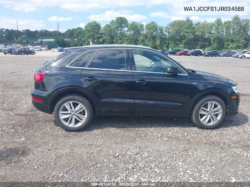 2018 Audi Q3 2.0T Premium/2.0T Sport Premium VIN: WA1JCCFS1JR034588 Lot: 40124173