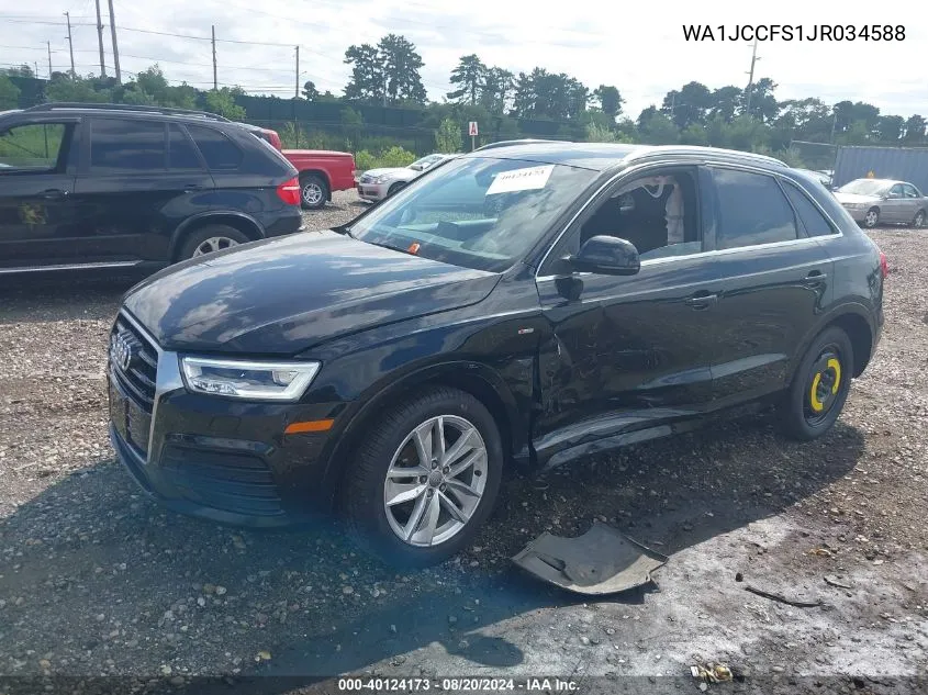 2018 Audi Q3 2.0T Premium/2.0T Sport Premium VIN: WA1JCCFS1JR034588 Lot: 40124173