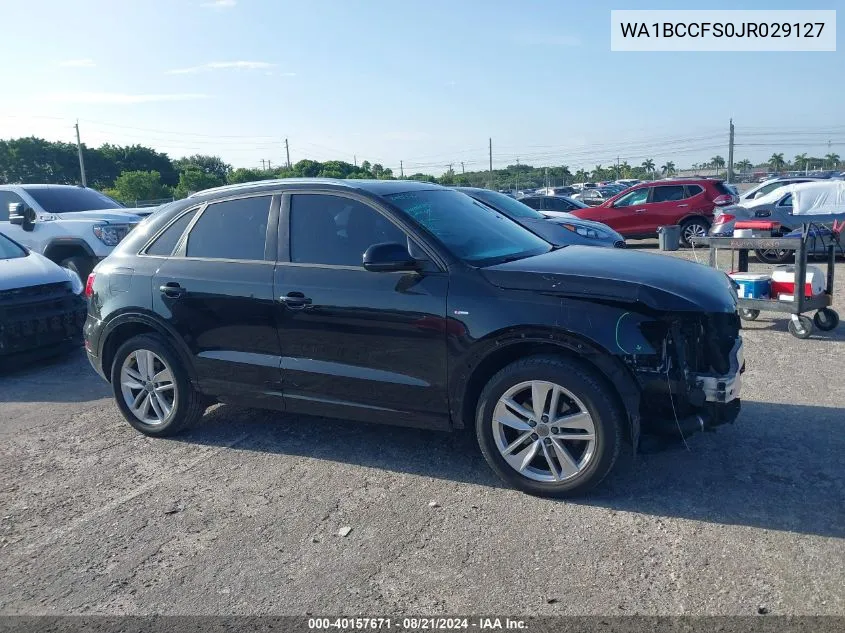 WA1BCCFS0JR029127 2018 Audi Q3 Premium