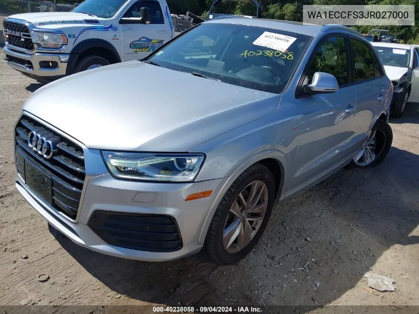 WA1ECCFS3JR027000 2018 Audi Q3 2.0T Premium/2.0T Sport Premium