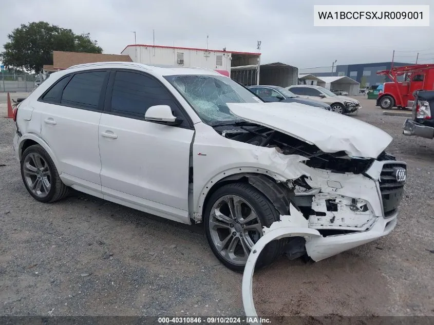 2018 Audi Q3 Premium VIN: WA1BCCFSXJR009001 Lot: 40310846