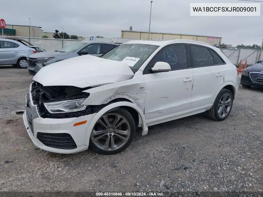 2018 Audi Q3 Premium VIN: WA1BCCFSXJR009001 Lot: 40310846