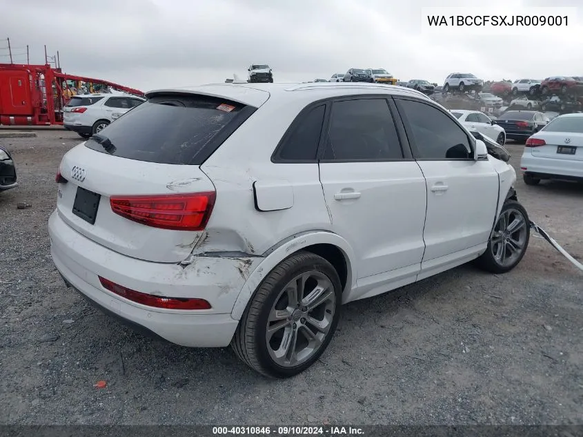 2018 Audi Q3 Premium VIN: WA1BCCFSXJR009001 Lot: 40310846