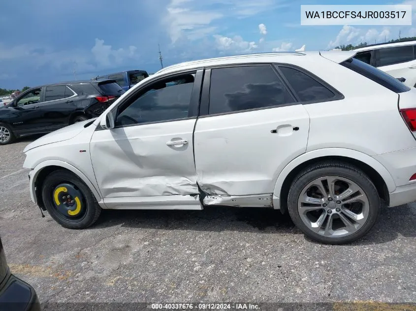 2018 Audi Q3 2.0T Premium/2.0T Sport Premium VIN: WA1BCCFS4JR003517 Lot: 40337676