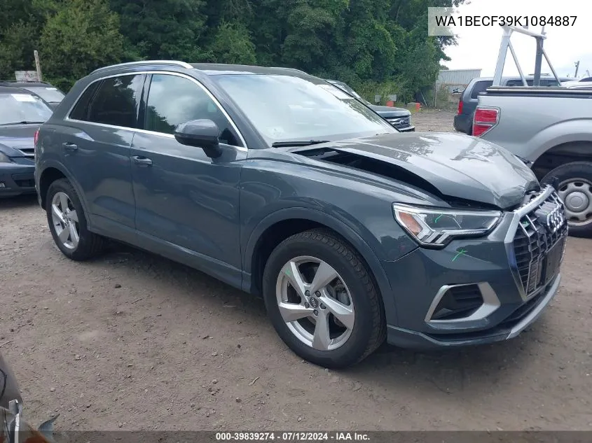 2019 Audi Q3 2.0T Premium VIN: WA1BECF39K1084887 Lot: 39839274