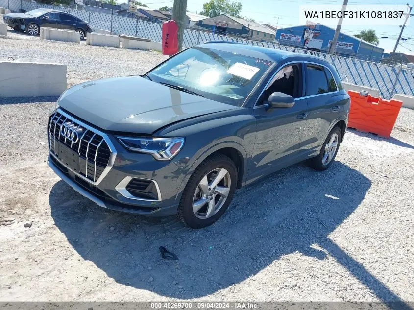 2019 Audi Q3 2.0T Premium VIN: WA1BECF31K1081837 Lot: 40269700