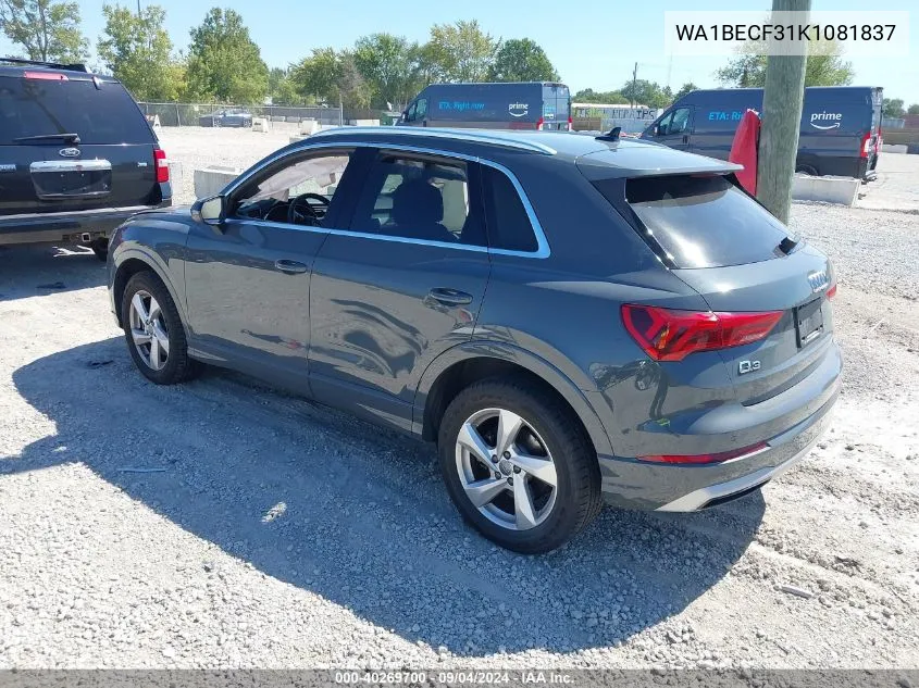 WA1BECF31K1081837 2019 Audi Q3 2.0T Premium