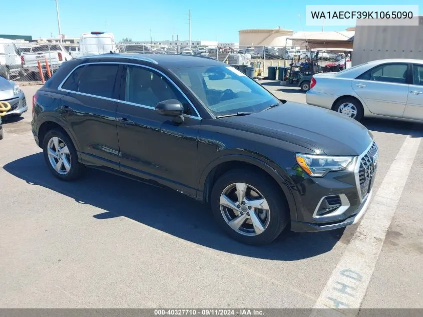 2019 Audi Q3 2.0T Premium VIN: WA1AECF39K1065090 Lot: 40327710