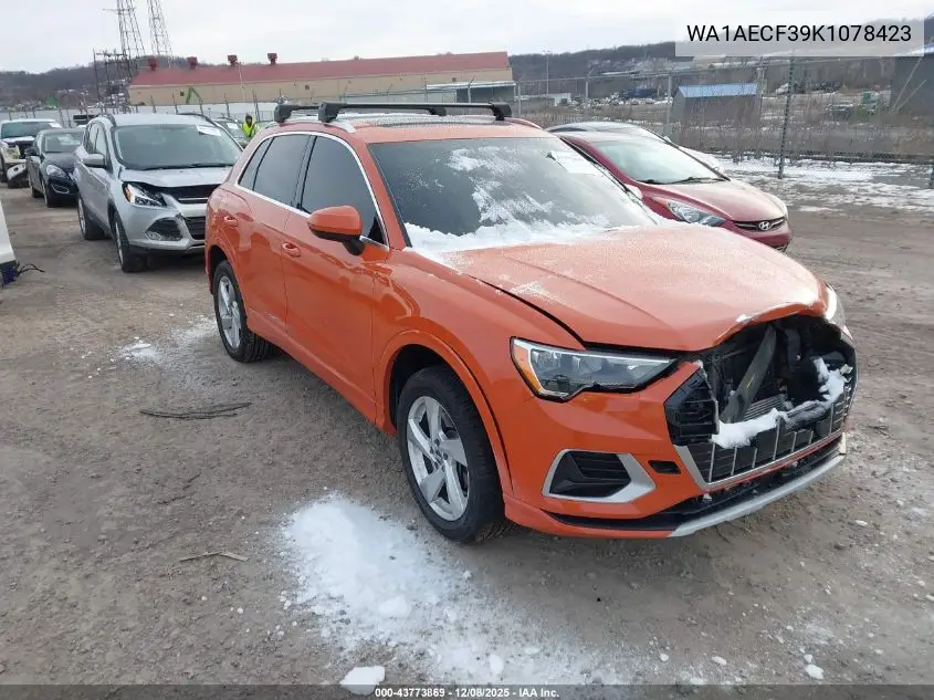 WA1AECF39K1078423 2019 Audi Q3 2.0T Premium